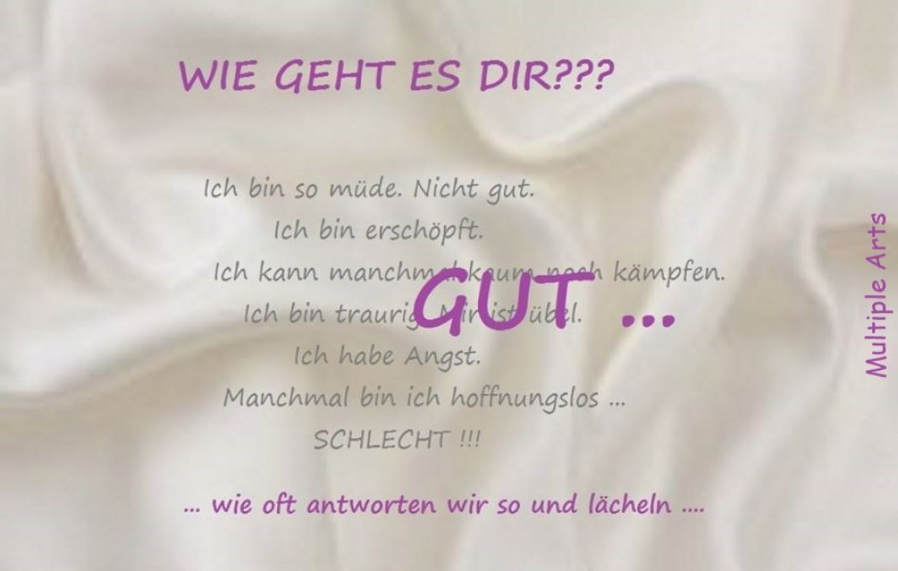 Spruch auf grauem Hintergrund