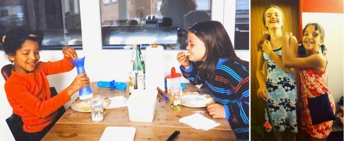 Marie und Marie zusammen als Kinder