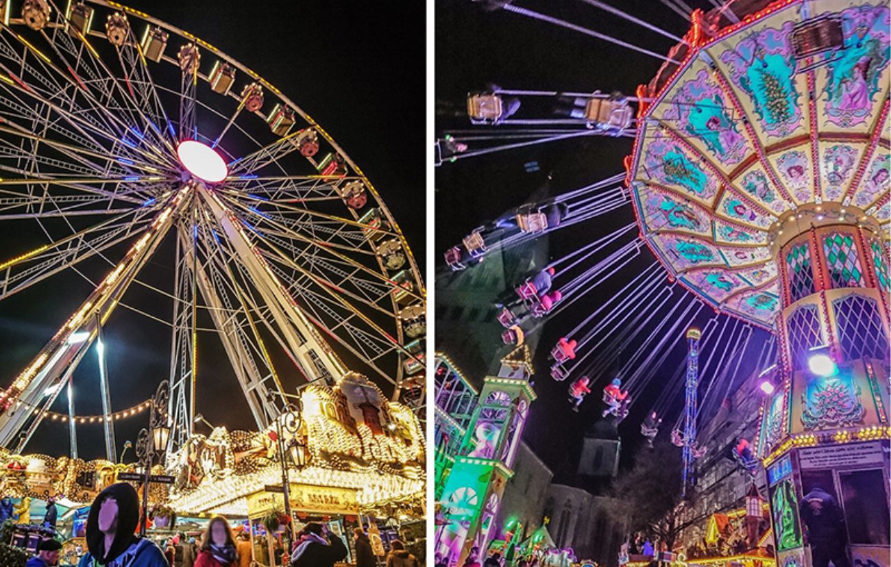 Riesenrad und Kettenkarusell