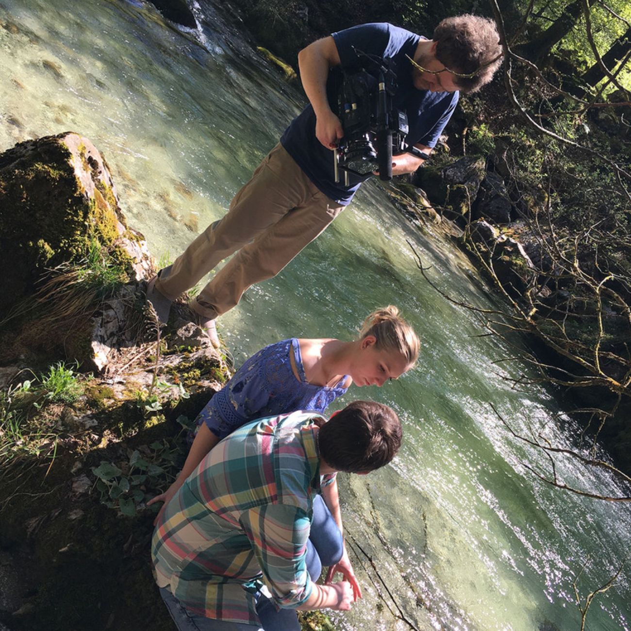Dreh mit Sebastian am Fluss