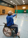 Torsten beim Bogenschießen