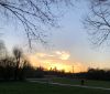 Weg mit Abendstimmung	