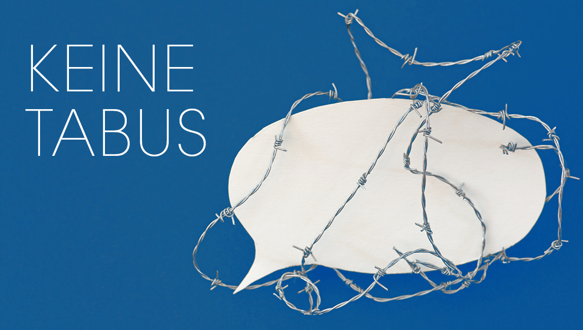 Gedankenblase, die in einen Stacheldraht verwickelt ist