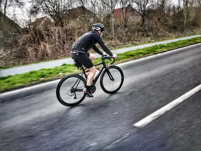 Chris auf dem Fahrrad